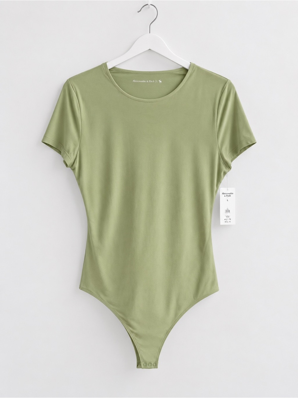 Abercrombie & Fitch Sage Green Short Sleeve Bodysuit